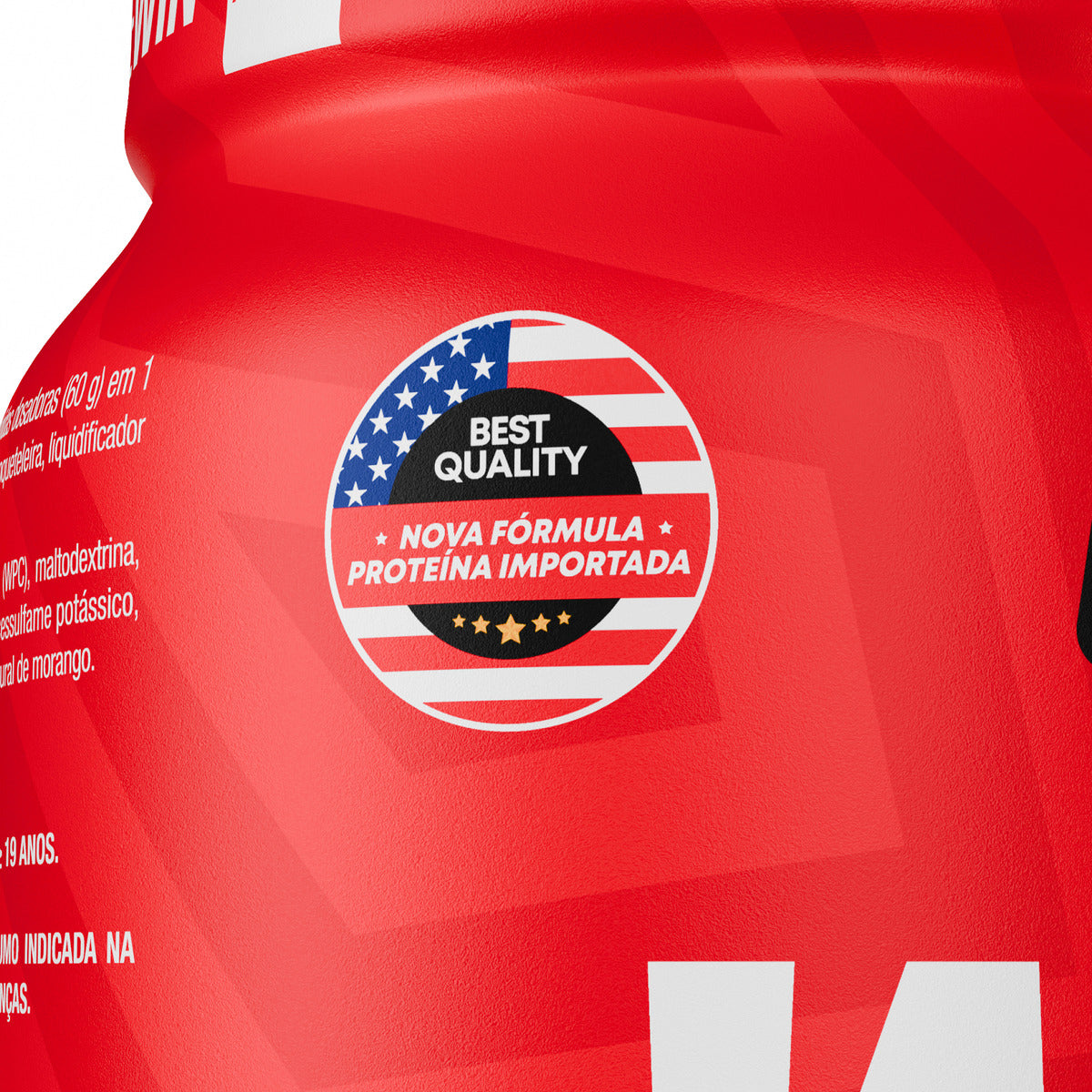 Whey Concetrado Ultra Protein Pote 900g Sabor Morango - FTW