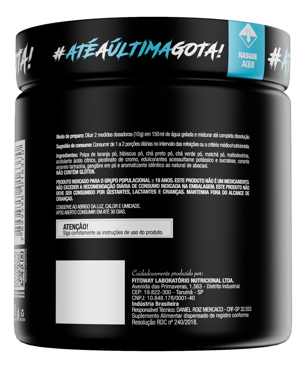 Termogênico Thermo Dry Pote 300g Sabor Abacaxi com Gengibre FTW - DIABO VERDE