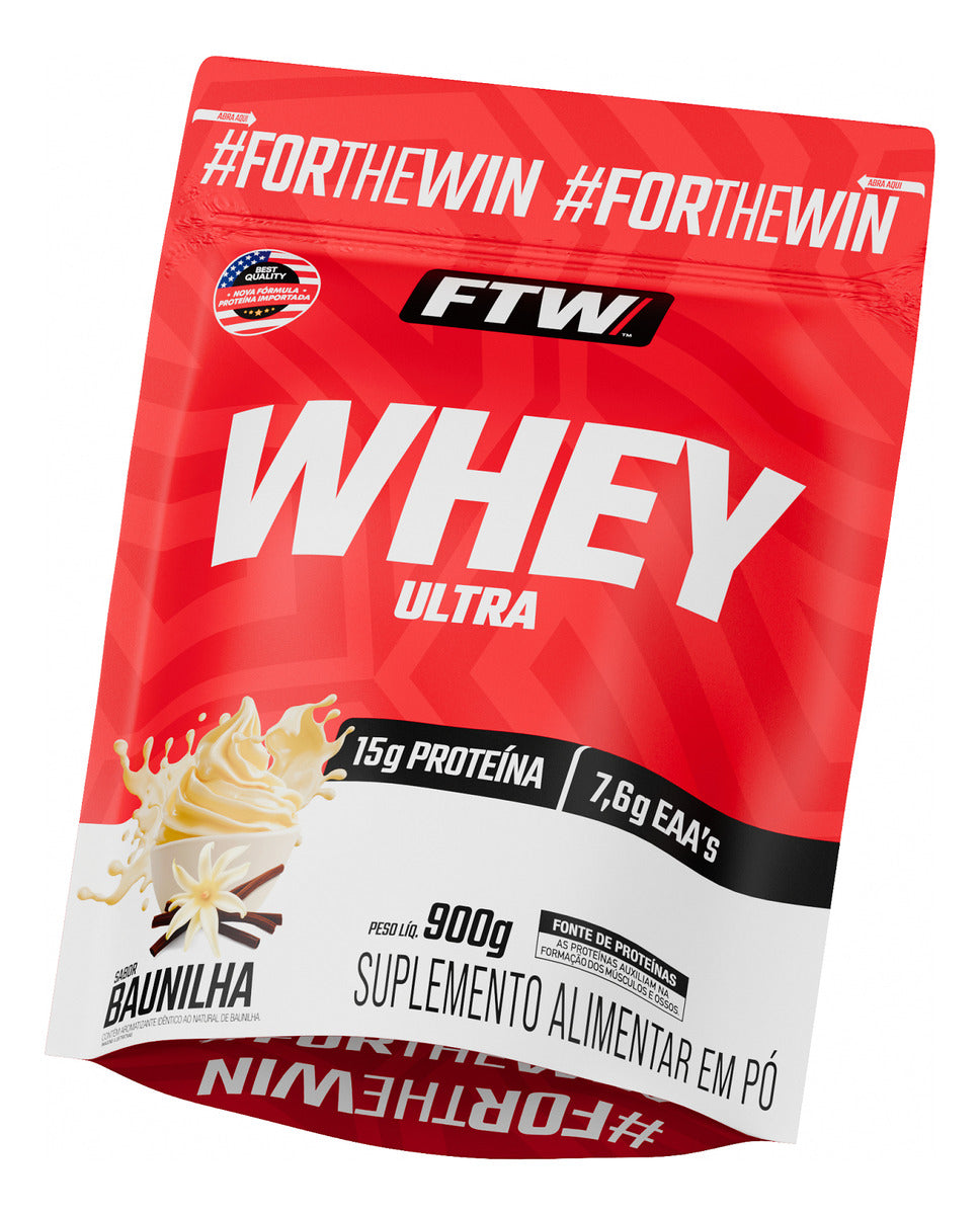 Whey Ultra Protein Concentrado Refil 900g Sabor Baunilha - FTW