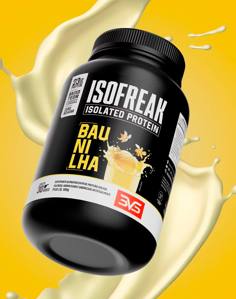 Whey Isolado Isofreak 900g Sabor: Baunilha - Fórmula Avançada Com 23g De Proteína Por Dose