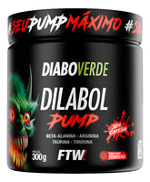 Dilabol Pump Pré Treino Pote 300g Sabor Frutas Vermelhas Diabo Verde - FTW