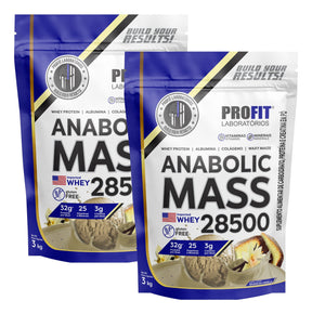 Hipercalórico Anabolic Mass 28500 3kg Profit Labs Sabor Baunilha