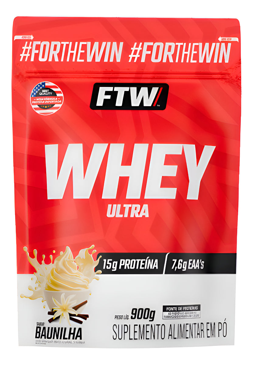 Whey Ultra Protein Concentrado Refil 900g Sabor Baunilha - FTW